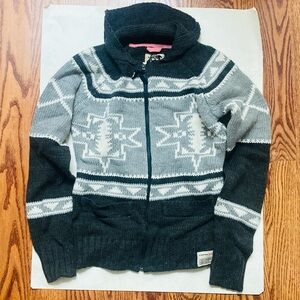 Triple Five Soul Black and Gray Knit Sweater